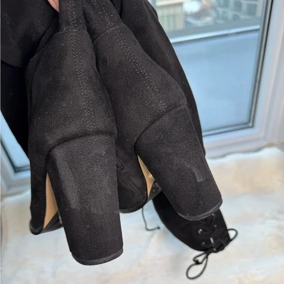 VINCE CAMUTO Thigh High Suede Block Hill Boots - Picture 5 of 8